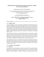 Statistical analysis of LiDAR-derived structure and intensity variables for tree species identification