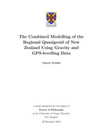The Combined Modelling of the Regional Quasigeoid of New Zealand Using Gravity and GPS-levelling Data