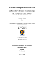 Understanding antimicrobial and antiseptic resistance relationships in Staphylococcus aureus