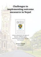 Challenges to implementing outcome measures in Nepal