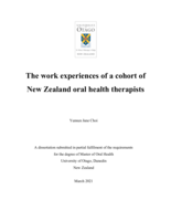 The work experiences of a cohort of New Zealand oral health therapists