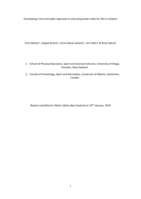Developing a first principles approach to educating water skills for life to children