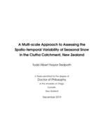A multi-scale approach to assessing the spatio-temporal variability of seasonal snow in the Clutha Catchment, New Zealand