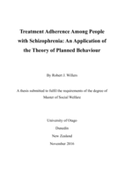 Treatment Adherence Among People with Schizophrenia: An Application of the Theory of Planned Behaviour