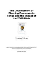 The Development of Planning Processes in Tonga and the Impact of the 2006 Riots