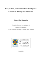 Risk, ethics, and control: Post-earthquake cordons in theory and in practice