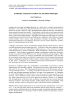 Landscape Trajectories: sea level rise and future landscapes