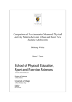 Comparison of Accelerometer Measured Physical Activity Patterns between Urban and Rural New Zealand Adolescents