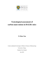 Toxicological assessment of carbon nano-onions in BALB/c mice