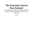 The Economic Vote in New Zealand. An analysis of how macroeconomic conditions and perceptions of the economy affect voter behaviour