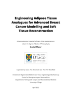 Engineering adipose tissue analogues for advanced breast cancer modelling and soft tissue reconstruction