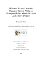 Effects of Secreted Amyloid Precursor Protein-Alpha on Neurogenesis in a Mouse Model of Alzheimer's Disease