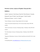 Structure-Activity Analysis of Peptidic Chlamydia HtrA Inhibitors