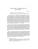 Notes From a Woman Lawyer in Government