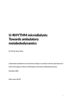 U-RHYTHM microdialysis: Towards ambulatory metabolodynamics