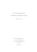 Error decomposition of evolutionary machine learning