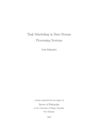 Task Scheduling in Data Stream Processing Systems