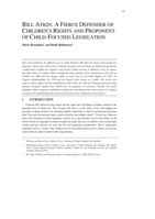 Bill Atkin: A Fierce Defender of Children's Rights and Proponent of Child-Focused Legislation