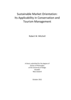 Sustainable Market Orientation: Its Applicability in Conservation and Tourism Management