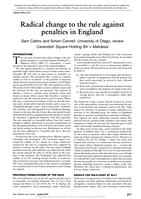 Radical Change to the Rule Against Penalties in England