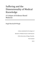 Suffering and the Dimensionality of Medical Knowledge: A Critique of Evidence Based Medicine