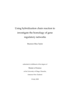 Using hybridization chain reaction to investigate the homology of gene regulatory networks