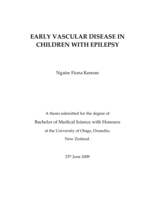 Early Vascular Disease in Children with Epilepsy