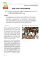 Noise in the shearing industry