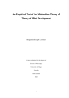 An empirical test of the minimalism theory of theory of mind development