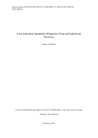 Intra-individual variability of reaction time and subclinical psychosis