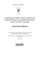 Evaluating the Media’s Role in Public and Political Responses to Human-Shark Interactions in NSW, Australia