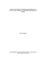 Studies on the dynamics of colonisation of the Pacific oyster, Crassostrea gigas (Thunberg),  in the Marlborough Sounds, New Zealand