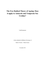 The Free Radical Theory of Ageing: Does it apply to Antarctic and Temperate Sea Urchins?
