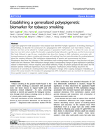 Establishing a generalized polyepigenetic biomarker for tobacco smoking