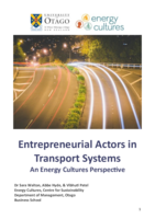 Entrepreneurial Actors in Transport Systems.  An Energy Cultures Perspective