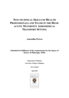Non-technical skills of health professionals and teams in the high-acuity maternity aeromedical transport setting
