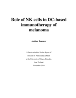 Role of NK cells in DC-based immunotherapy of melanoma