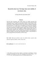 Beyond the short run: The longer time scale volatility ofinvestment value