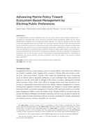 Advancing Marine Policy Toward Ecosystem-Based Management by Eliciting Public Preferences