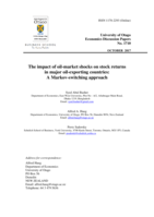 The impact of oil-market shocks on stock returns in major oil-exporting countries: A Markov-switching approach