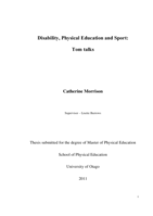 Disability,Physical Education and Sport: Tom talks