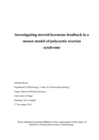 Investigating steroid hormone feedback in a mouse model of polycystic ovarian syndrome