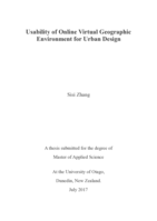 Usability of Online Virtual Geographic Environment for Urban Design