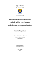 Evaluation of the effects of antimicrobial peptides on endodontic pathogens in vitro