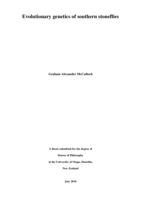 Evolutionary genetics of Southern stoneflies