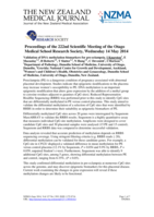 Proceedings of the 222nd Otago Medical School Research Society Meeting -  Summer Student Speaker Awards; 14 May 2014