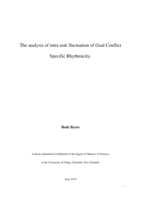 The analysis of intra task fluctuation of Goal Conflict Specific Rhythmicity