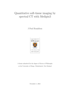 Quantitative soft-tissue imaging by spectral CT with Medipix3