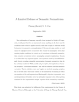 A Limited Defence of Semantic Normativism