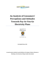 An Analysis of Consumers’ Perceptions and Attitudes Towards Pay-As-You-Go Electricity Plans